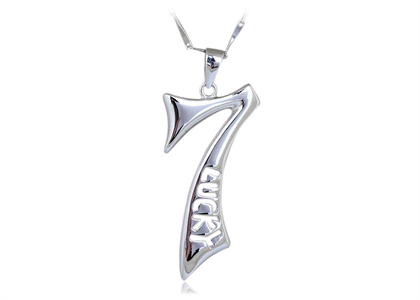 White Gold Plated | Numeric Pendants